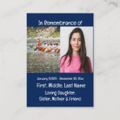 Memorial Keepomwille Kayaking Kayaker Visitekaartje (Voorkant)