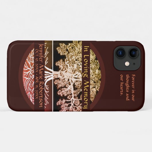 Memorial Keepomwille met naam Case-Mate iPhone Case (Achterkant (horizontaal))