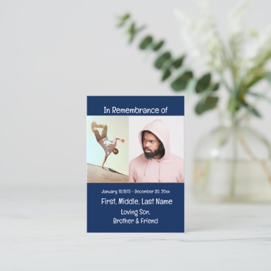 Memorial Keepomwille Skateboarding Visitekaartje (Staand voorkant)