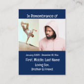 Memorial Keepomwille Skateboarding Visitekaartje (Voorkant)