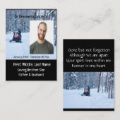 Memorial Keepomwille Snow Mobile Winter Sports Visitekaartje (Voorkant / Achterkant)