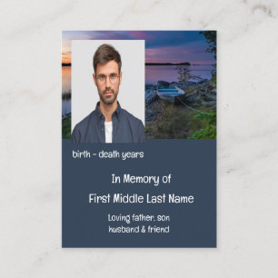 Memorial Keepomwille Sunset Ocean Boat Visitekaartje