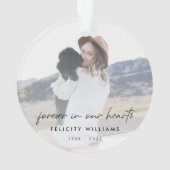 Memorial Keepomwille | Vroeger in ons hart Foto Ornament (achterkant)