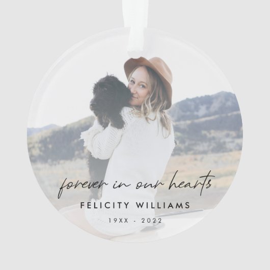 Memorial Keepomwille | Vroeger in ons hart Foto Ornament (achterkant)