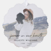 Memorial Keepomwille | Vroeger in ons hart Foto Ornament Kaart (Achterkant)