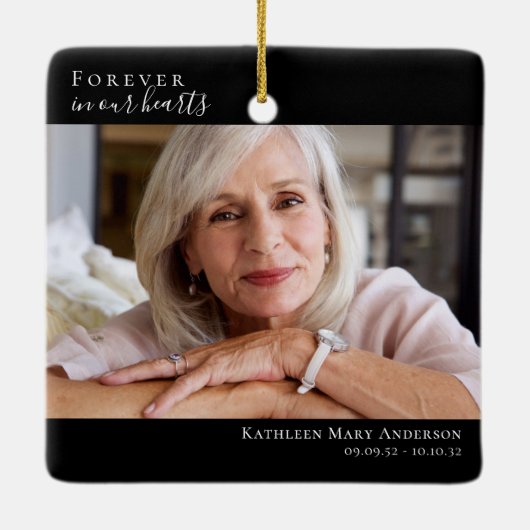 Memorial Keepomwille | Vroeger in ons hart Keramisch Ornament (Achterkant)