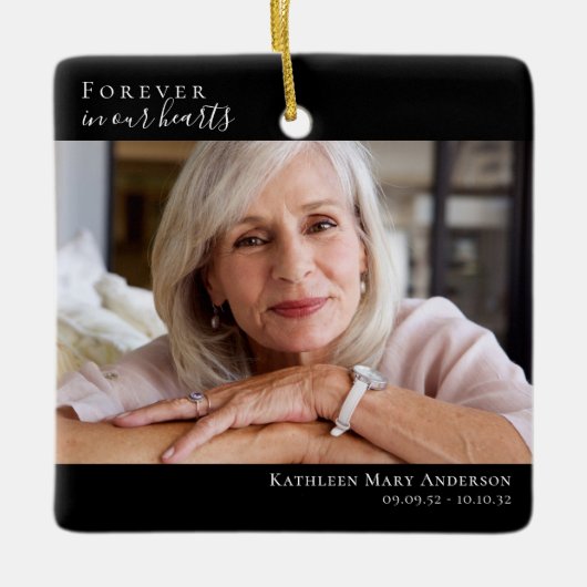 Memorial Keepomwille | Vroeger in ons hart Keramisch Ornament (Voorkant)