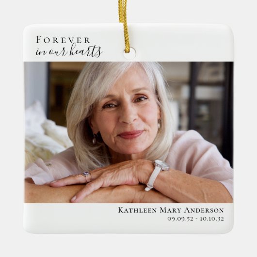 Memorial Keepomwille | Vroeger in ons hart Keramisch Ornament (Voorkant)