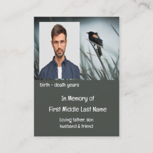 Memorial Keepomwille Wetlands Marsh Blackbird Visitekaartje