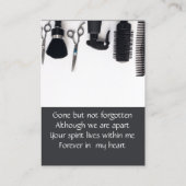 Memorial Keepsake Advocaat Recht Visitekaartje (Achterkant)