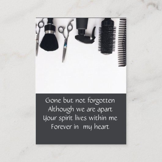 Memorial Keepsake Advocaat Recht Visitekaartje (Achterkant)