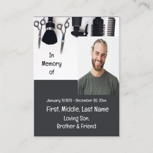 Memorial Keepsake Advocaat Recht Visitekaartje (Voorkant)