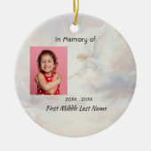 Memorial Keepsake Angel Reaching  Keramisch Ornament (Voorkant)