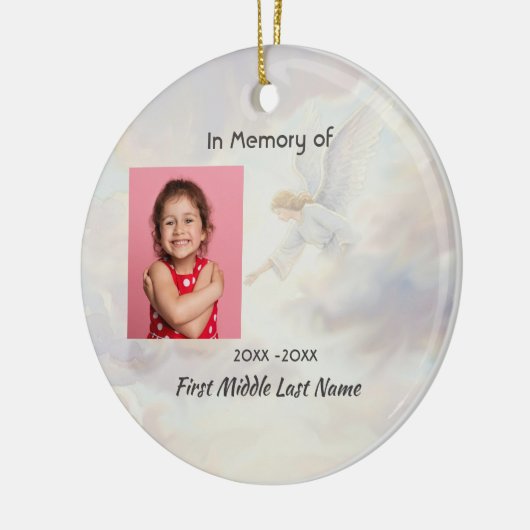 Memorial Keepsake Angel Reaching  Keramisch Ornament (Links)