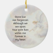 Memorial Keepsake Angel Reaching  Keramisch Ornament (Achterkant)