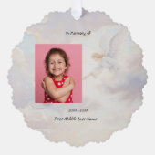 Memorial Keepsake Angel Reaching  Ornament Kaart (Voorkant)