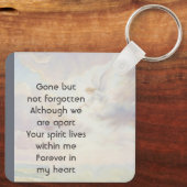 Memorial Keepsake Angel Reaching Sleutelhanger (Achterkant)