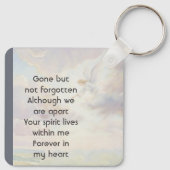 Memorial Keepsake Angel Reaching Sleutelhanger (Achterkant)