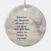 Memorial Keepsake Angel Sky Clouds Keramisch Ornament (Achterkant)