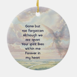 Memorial Keepsake Angel Sky Clouds Keramisch Ornament