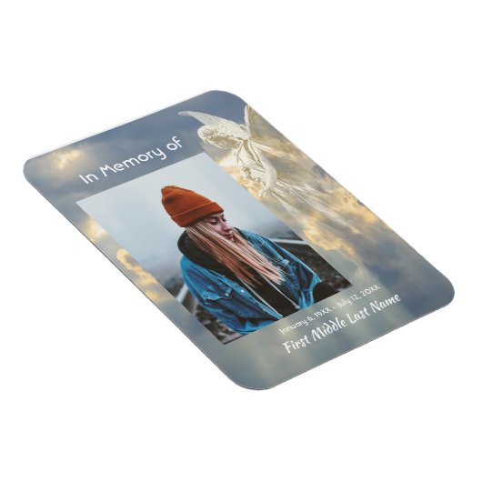 Memorial Keepsake Angel Sky Clouds Magneet (Rechterzijde)