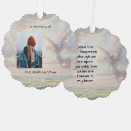 Memorial Keepsake Angel Sky Clouds Ornament Kaart