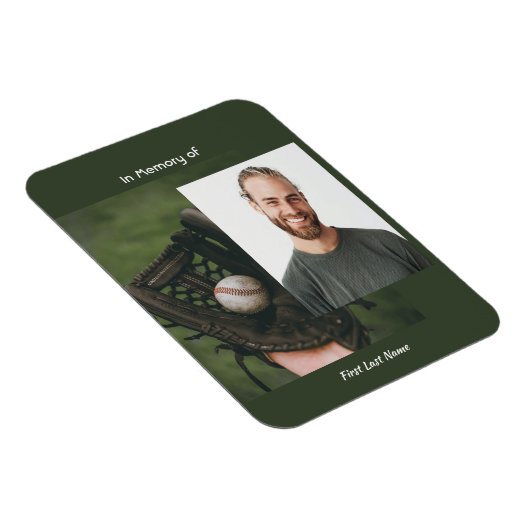 Memorial Keepsake Baseball Game Player Magneet (Rechterzijde)
