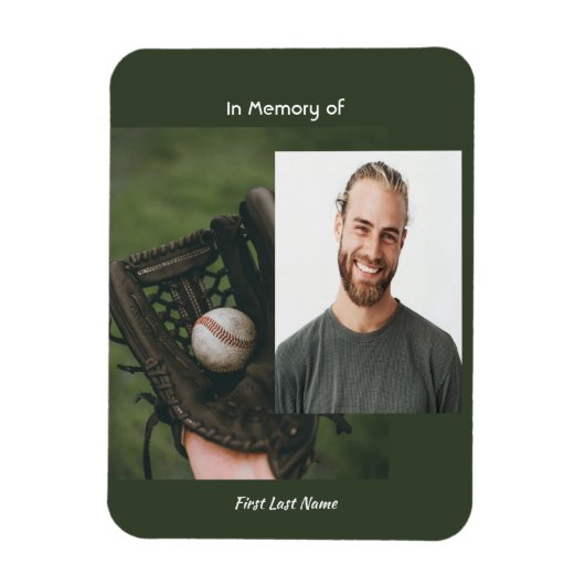 Memorial Keepsake Baseball Game Player  Magneet (Verticaal)
