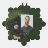 Memorial Keepsake Baseball Game Player  Ornament Kaart (Voorkant)