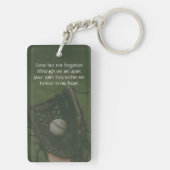 Memorial Keepsake Baseball Game Player Sleutelhanger (achterkant)