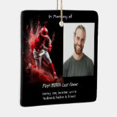  Memorial Keepsake Baseball Softball  Keramisch Ornament (Rechts)