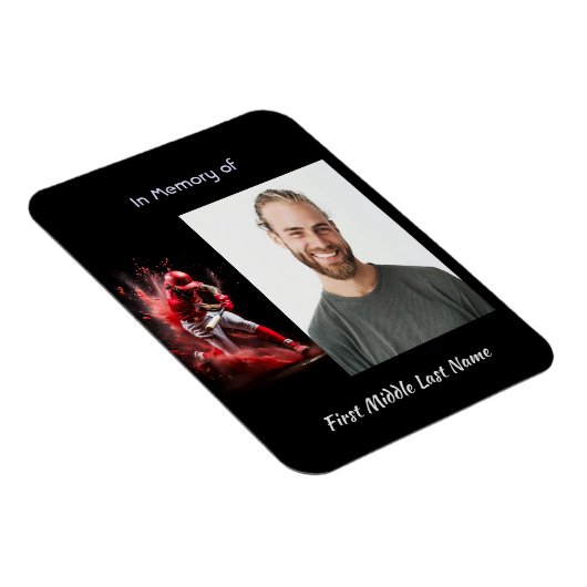 Memorial Keepsake Baseball Softball Magneet (Rechterzijde)