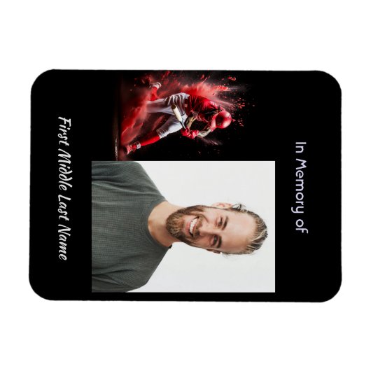 Memorial Keepsake Baseball Softball  Magneet (Horizontaal)