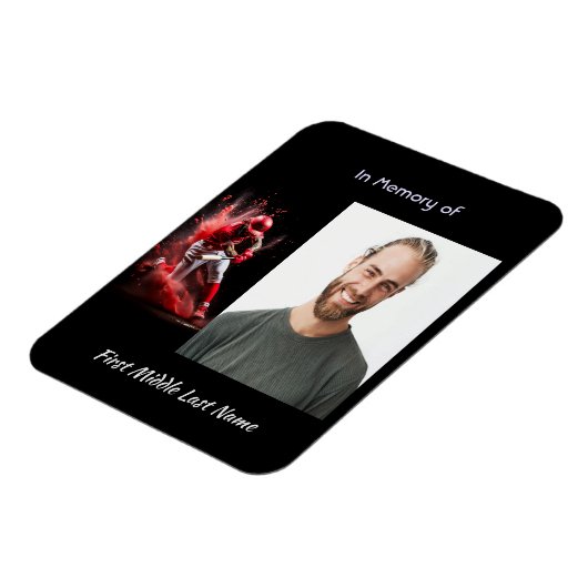 Memorial Keepsake Baseball Softball Magneet (Linkerzijde)