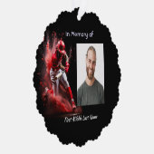 Memorial Keepsake Baseball Softball  Ornament Kaart (Rechts)