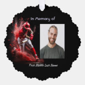 Memorial Keepsake Baseball Softball  Ornament Kaart (Voorkant)