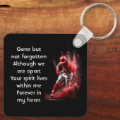  Memorial Keepsake Baseball Softball  Sleutelhanger (Achterkant)