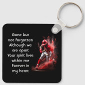  Memorial Keepsake Baseball Softball  Sleutelhanger (Achterkant)