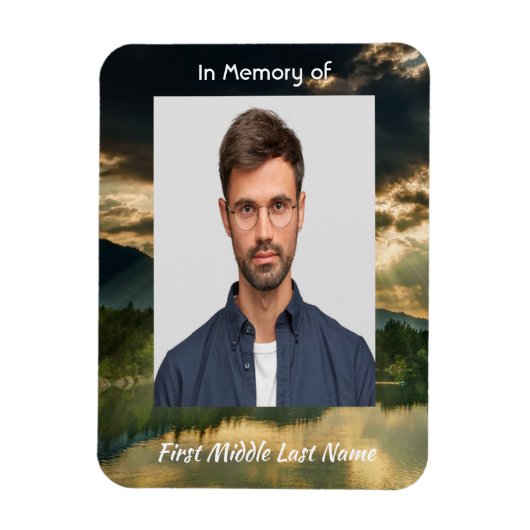 Memorial Keepsake Beautiful Lake Beach  Magneet (Verticaal)