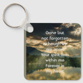 Memorial Keepsake Beautiful Lake Beach Sleutelhanger (Voorkant)