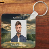 Memorial Keepsake Beautiful Lake Beach Sleutelhanger (Achterkant)