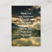 Memorial Keepsake Beautiful Lake Beach Visitekaartje (Voorkant)