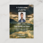 Memorial Keepsake Beautiful Lake Beach Visitekaartje (Achterkant)