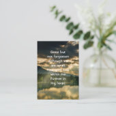 Memorial Keepsake Beautiful Lake Beach Visitekaartje (Staand voorkant)