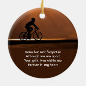 Memorial Keepsake Biking Cycling Bike  Keramisch Ornament (Achterkant)