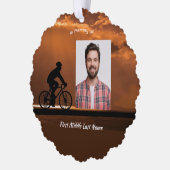Memorial Keepsake Biking Cycling Bike  Ornament Kaart (Links)