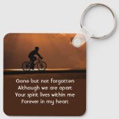 Memorial Keepsake Biking Cycling Bike  Sleutelhanger (Achterkant)