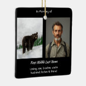Memorial Keepsake Black Bear Animal Keramisch Ornament (Rechts)