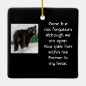 Memorial Keepsake Black Bear Animal Keramisch Ornament (Achterkant)