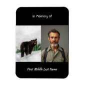 Memorial Keepsake Black Bear Animal Magneet (Verticaal)